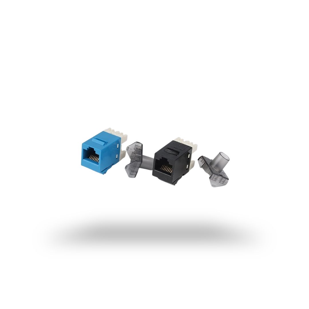 Modular jack cat 6 AMP commscope blue black - Biru