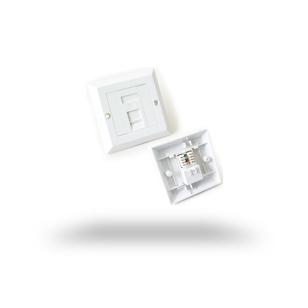 RJ45 1 Port Cat 6 Faceplate Single Port Faceplate