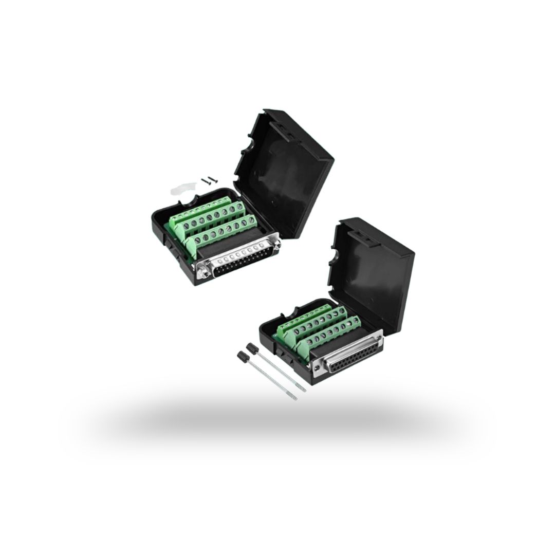 D-SUB DB25 Male female Breakout Board Adapter Connector 25-pin Solderless Serial Port Adapter to Terminal Connector - FEMALE
