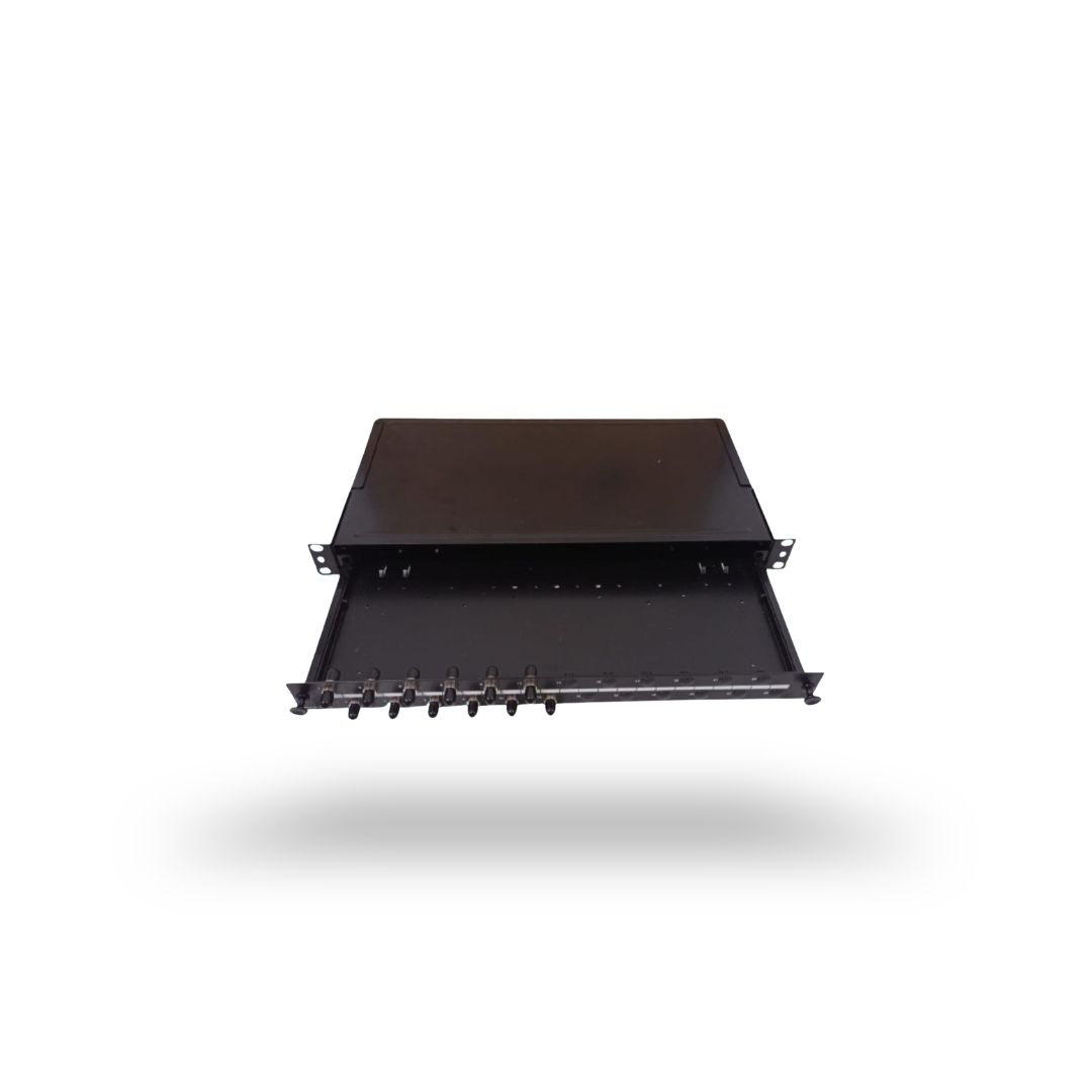 Brand-Rex Optical FibrePlus Patch Panel loaded with 12 ST 404222