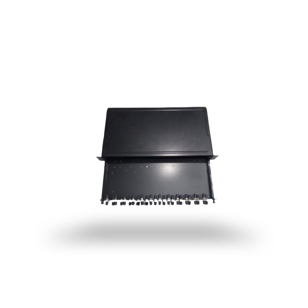 RackMount Fibre BRAND-REX 24 WAY ST MM FIBREPLUS PANEL BLACK