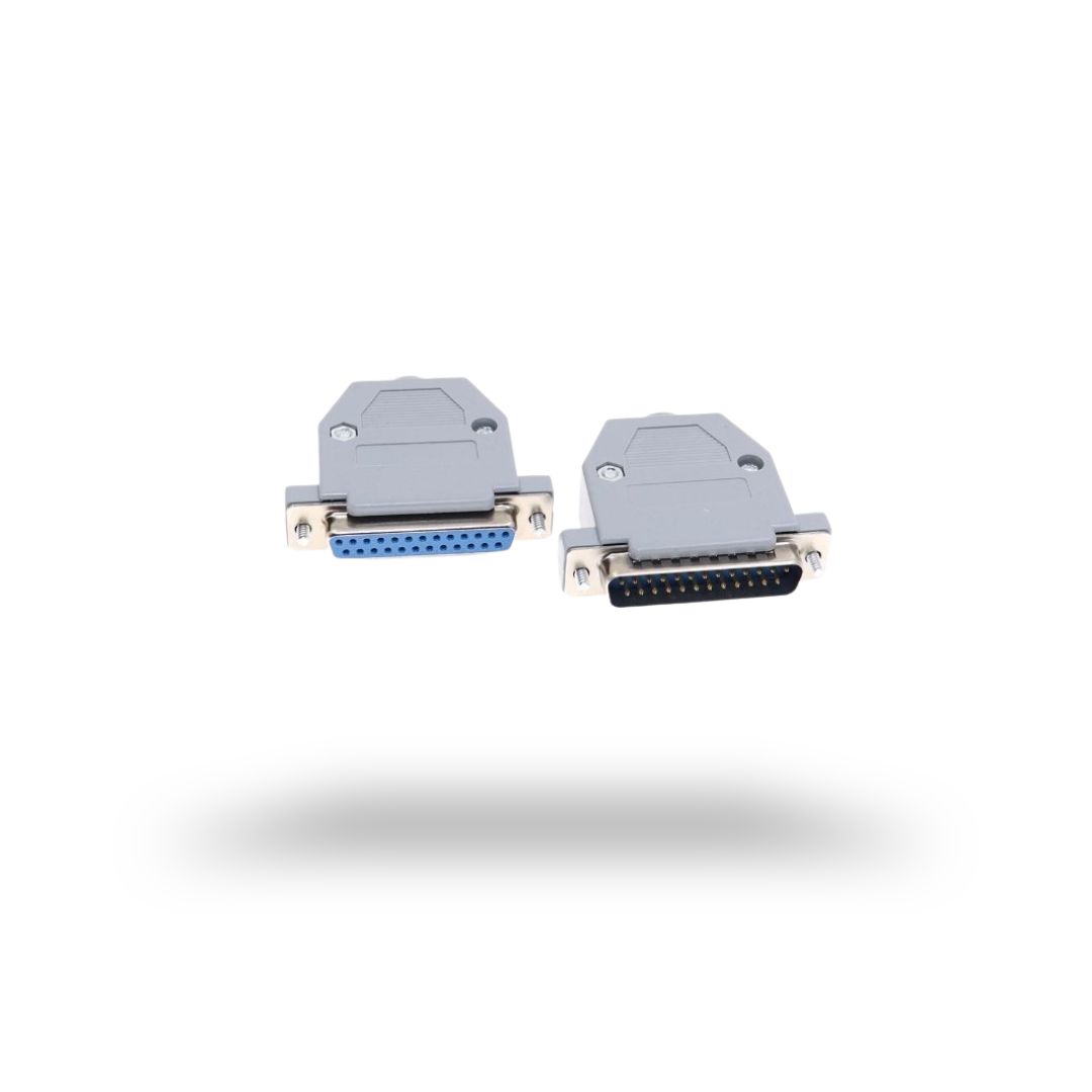 Konektor DB 25 pin Male Female solder + cover metal - MALE